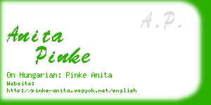 anita pinke business card